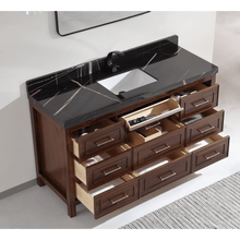 Load image into Gallery viewer, Legion Furniture WK2428-60S-EB-WITH BLACK NATURAL TOP 60&quot; EBONY SINGLE SINK VANITY