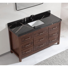 Load image into Gallery viewer, Legion Furniture WK2428-60S-EB-WITH BLACK NATURAL TOP 60&quot; EBONY SINGLE SINK VANITY