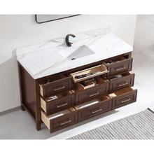 Load image into Gallery viewer, Legion Furniture WK2428-60S-EB- WITH WHITE NATURAL TOP 60&quot; EBONY SINGLE SINK VANITY