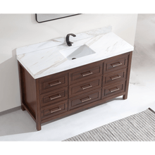 Load image into Gallery viewer, Legion Furniture WK2428-60S-EB- WITH WHITE NATURAL TOP 60&quot; EBONY SINGLE SINK VANITY