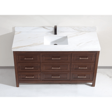 Load image into Gallery viewer, Legion Furniture WK2428-60S-EB- WITH WHITE NATURAL TOP 60&quot; EBONY SINGLE SINK VANITY