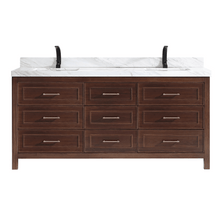 Load image into Gallery viewer, Legion Furniture WK2428-72-EB-WITH WHITE NATURAL TOP 72&quot; EBONY DOUBLE SINK VANITY