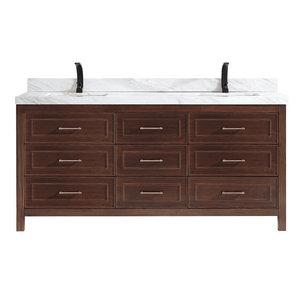 Legion Furniture WK2428-72-EB-WITH WHITE NATURAL TOP 72" EBONY DOUBLE SINK VANITY