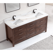 Load image into Gallery viewer, Legion Furniture WK2428-72-EB-WITH WHITE NATURAL TOP 72&quot; EBONY DOUBLE SINK VANITY