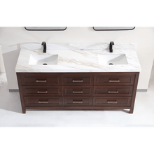 Load image into Gallery viewer, Legion Furniture WK2428-72-EB-WITH WHITE NATURAL TOP 72&quot; EBONY DOUBLE SINK VANITY