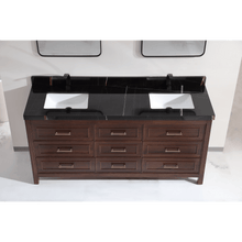 Load image into Gallery viewer, Legion Furniture WK2428-72-EB-WITH BLACK NATURAL TOP 72&quot; EBONY DOUBLE SINK VANITY