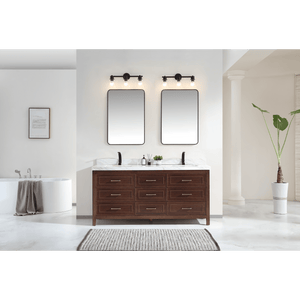 Legion Furniture WK2428-72-EB-WITH WHITE NATURAL TOP 72" EBONY DOUBLE SINK VANITY