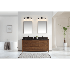 Legion Furniture WK2428-72-EW-WITH BLACK NATURAL TOP 72" EBONY DOUBLE SINK VANITY