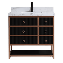 Load image into Gallery viewer, Legion Furniture WK2438-36-BG-WITH WHITE ARTIFICIAL TOP 36&quot; VANITY