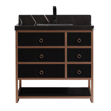 Load image into Gallery viewer, Legion Furniture WK2438-36-BG-WITH BLACK NATURAL TOP 36&quot; VANITY