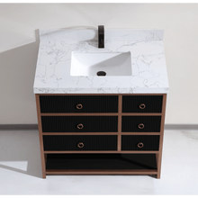 Load image into Gallery viewer, Legion Furniture WK2438-36-BG-WITH WHITE ARTIFICIAL TOP 36&quot; VANITY