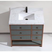 Load image into Gallery viewer, Legion Furniture WK2438-36-PG-WITH WHITE ARTIFICIAL TOP 36&quot; VANITY