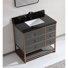 Load image into Gallery viewer, Legion Furniture WK2438-36-PG-WITH BLACK NATURAL TOP 36&quot; VANITY