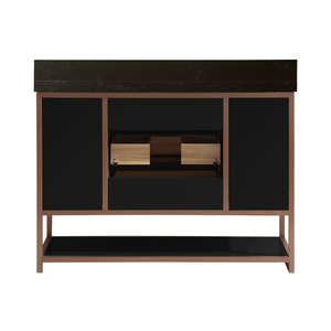 Legion Furniture WK2438-48-BG-WITH BLACK NATURAL TOP 48" VANITY