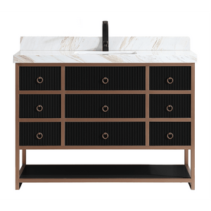 Legion Furniture WK2438-48-BG-WITH WHITE NATURAL TOP 48" VANITY