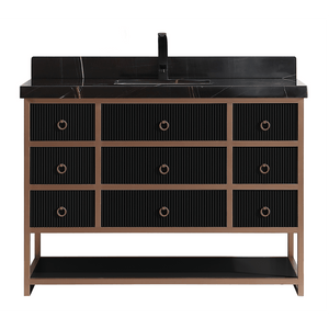 Legion Furniture WK2438-48-BG-WITH BLACK NATURAL TOP 48" VANITY