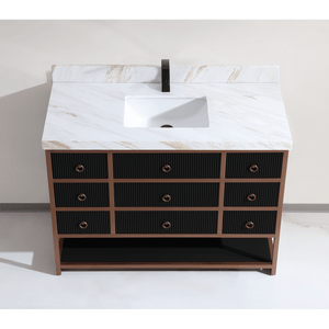 Legion Furniture WK2438-48-BG-WITH WHITE NATURAL TOP 48" VANITY