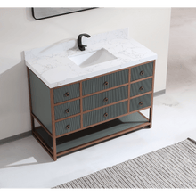 Load image into Gallery viewer, Legion Furniture WK2438-48-PG-WITH WHITE ARTIFICIAL TOP 48&quot; VANITY