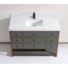 Load image into Gallery viewer, Legion Furniture WK2438-48-PG-WITH WHITE ARTIFICIAL TOP 48&quot; VANITY