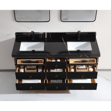 Load image into Gallery viewer, Legion Furniture WK2438-60D-BG-WITH BLACK NATURAL TOP 60&quot; DOUBLE VANITY