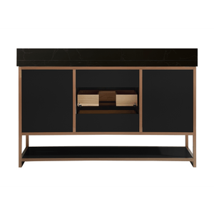 Legion Furniture WK2438-60S-BG-WITH BLACK NATURAL TOP 60" SINGLE VANITY