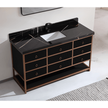 Load image into Gallery viewer, Legion Furniture WK2438-60S-BG-WITH BLACK NATURAL TOP 60&quot; SINGLE VANITY