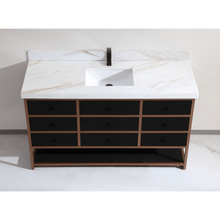 Load image into Gallery viewer, Legion Furniture WK2438-60S-BG-WITH WHITE NATURAL TOP 60&quot; SINGLE VANITY