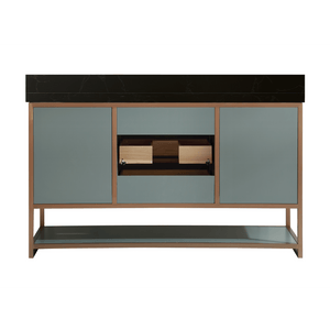 Legion Furniture WK2438-60S-PG-WITH BLACK NATURAL TOP 60" SINGLE VANITY