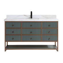 Load image into Gallery viewer, Legion Furniture WK2438-60S-PG-WITH WHITE NATURAL TOP 60&quot; SINGLE VANITY