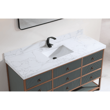 Load image into Gallery viewer, Legion Furniture WK2438-60S-PG-WITH WHITE ARTIFICIAL TOP 60&quot; SINGLE VANITY