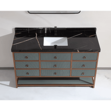 Load image into Gallery viewer, Legion Furniture WK2438-60S-PG-WITH BLACK NATURAL TOP 60&quot; SINGLE VANITY