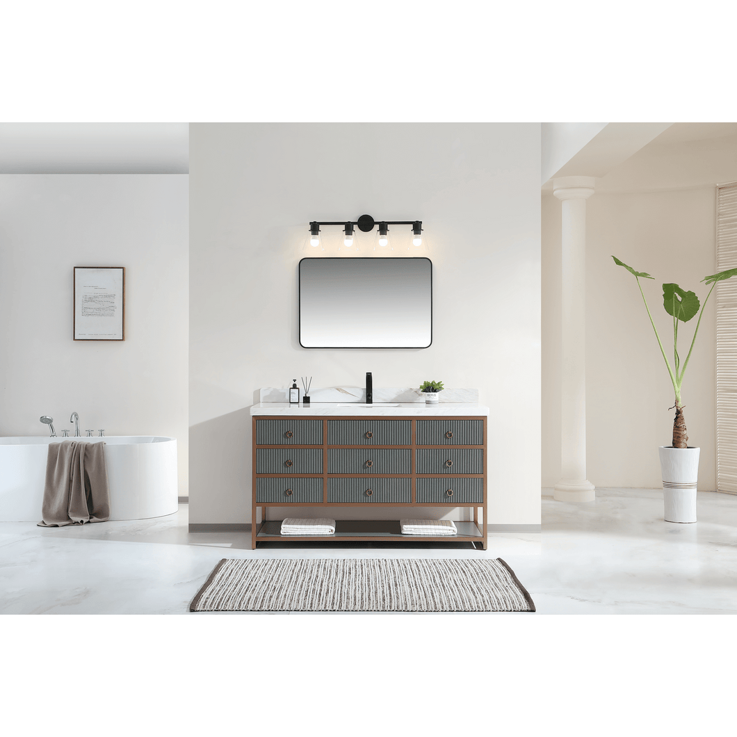 Legion Furniture WK2438-60S-PG-WITH WHITE NATURAL TOP 60
