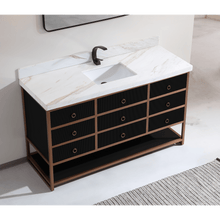 Load image into Gallery viewer, Legion Furniture WK2438-60S-BG-WITH WHITE NATURAL TOP 60&quot; SINGLE VANITY