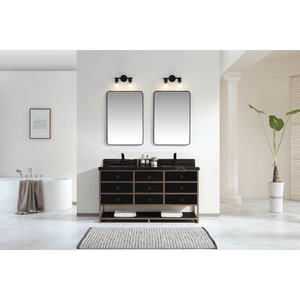 Legion Furniture WK2438-72-BG-WITH BLACK NATURAL TOP 72" DOUBLE VANITY