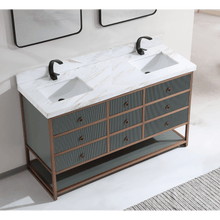 Load image into Gallery viewer, Legion Furniture WK2438-72-PG-WITH WHITE NATURAL TOP 72&quot; DOUBLE VANITY