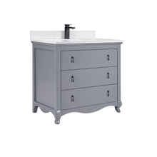 Load image into Gallery viewer, Legion Furniture WS2512-36-CD 36&quot; CADET FINISH SOLID WOOD SINK VANITY WITH 1&#39; ARTIFICIAL STONE TOP