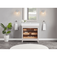 Load image into Gallery viewer, Legion Furniture WS2512-36-DW 36&quot; DREAMY WHITE FINISH SOLID WOOD SINK VANITY WITH 1&quot; ARTIFICIAL STONE TOP