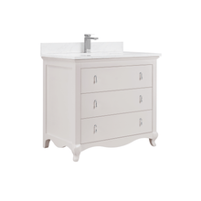 Load image into Gallery viewer, Legion Furniture WS2512-36-DW 36&quot; DREAMY WHITE FINISH SOLID WOOD SINK VANITY WITH 1&quot; ARTIFICIAL STONE TOP