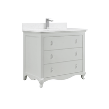 Load image into Gallery viewer, Legion Furniture WS2512-36-SS 36&quot; SILVER STRAND FINISH SOLID WOOD SINK VANITY WITH 1&quot; ARTIFICIAL STONE TOP