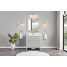 Load image into Gallery viewer, Legion Furniture WS2512-36-SS 36&quot; SILVER STRAND FINISH SOLID WOOD SINK VANITY WITH 1&quot; ARTIFICIAL STONE TOP