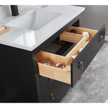 Load image into Gallery viewer, Legion Furniture WS2512-36-TB 36&quot; TRICORN BLACK FINISH SOLID WOOD SINK VANITY WITH 1&quot; ARTIFICIAL STONE TOP