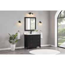 Load image into Gallery viewer, Legion Furniture WS2512-36-TB 36&quot; TRICORN BLACK FINISH SOLID WOOD SINK VANITY WITH 1&quot; ARTIFICIAL STONE TOP