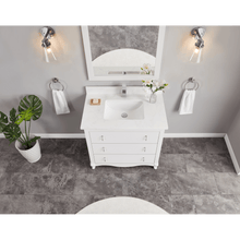 Load image into Gallery viewer, Legion Furniture WS2512-36-W 36&quot; WHITE FINISH SOLID WOOD SINK VANITY WITH 1&quot; ARTIFICIAL STONE TOP