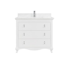 Load image into Gallery viewer, Legion Furniture WS2512-36-W 36&quot; WHITE FINISH SOLID WOOD SINK VANITY WITH 1&quot; ARTIFICIAL STONE TOP