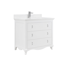 Load image into Gallery viewer, Legion Furniture WS2512-36-W 36&quot; WHITE FINISH SOLID WOOD SINK VANITY WITH 1&quot; ARTIFICIAL STONE TOP