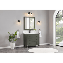 Load image into Gallery viewer, Legion Furniture WS2512-36-PG 36&quot; PEWTER GREEN FINISH SOLID WOOD SINK VANITY  WITH 1&#39; ARTIFICIAL STONE TOP