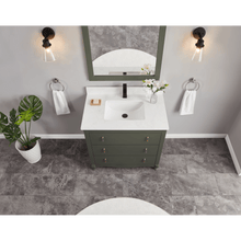 Load image into Gallery viewer, Legion Furniture WS2512-36-PG 36&quot; PEWTER GREEN FINISH SOLID WOOD SINK VANITY  WITH 1&#39; ARTIFICIAL STONE TOP