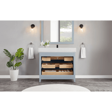 Load image into Gallery viewer, Legion Furniture WS2512-42-CD 42&quot; CADET FINISH SOLID WOOD SINK VANITY WITH 1&#39; ARTIFICIAL STONE TOP