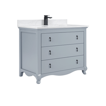 Load image into Gallery viewer, Legion Furniture WS2512-42-CD 42&quot; CADET FINISH SOLID WOOD SINK VANITY WITH 1&#39; ARTIFICIAL STONE TOP