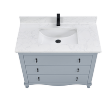 Load image into Gallery viewer, Legion Furniture WS2512-42-CD 42&quot; CADET FINISH SOLID WOOD SINK VANITY WITH 1&#39; ARTIFICIAL STONE TOP